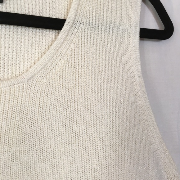 Tesori Merino Wool Rayon Blend Knit Sleeveless Top - Picture 3 of 6